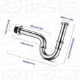 thumbnail image 3 of Juego de drenaje de lavabo universal de lavabo de sifón para acortar tuberías de calidad, sello de goma de sifón para lavabo + drenaje con conexión a la pared Feliz Sencillez, 3 of 5