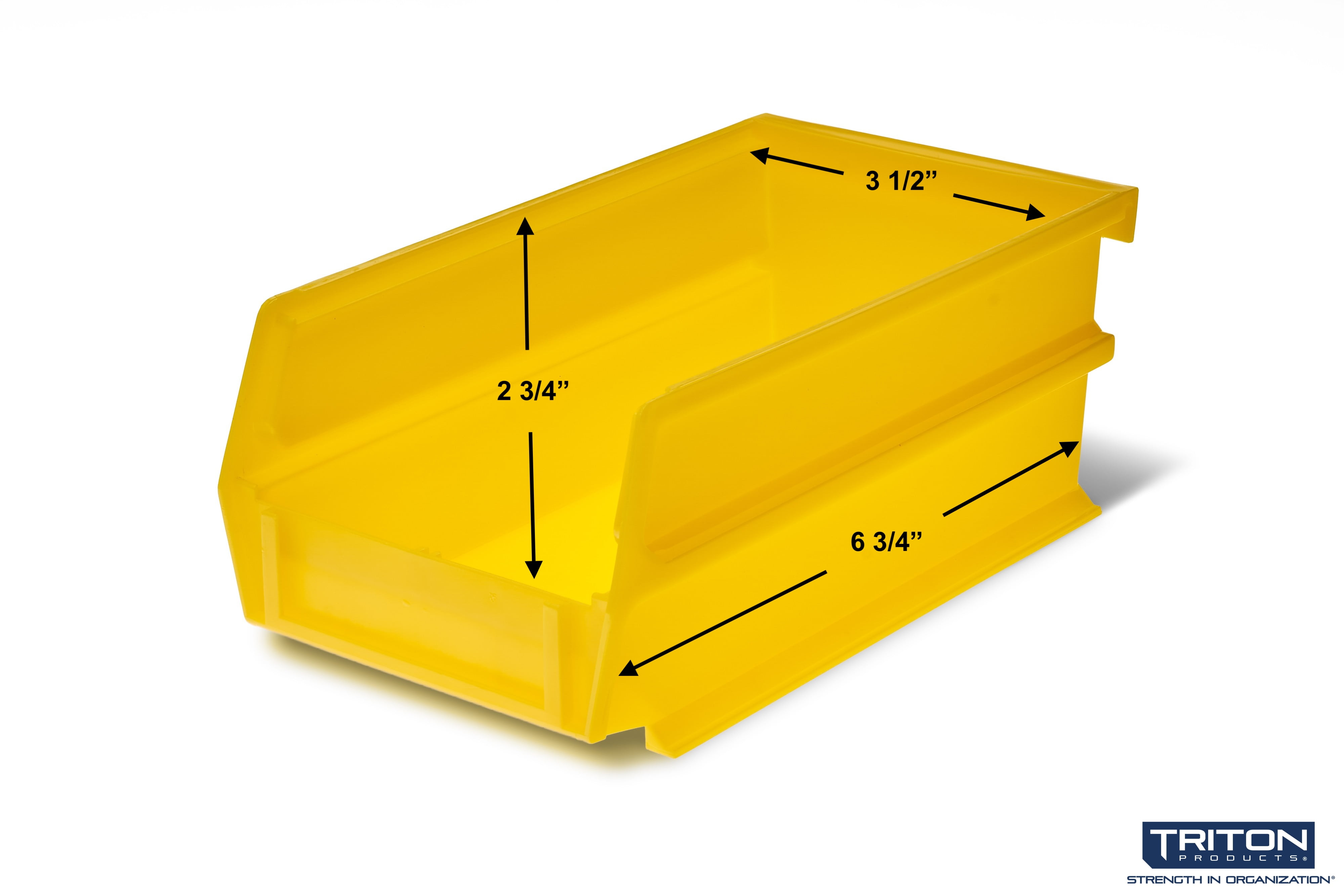 Triton Products® LocBin 26-Piece Wall Storage Unit with 7-3/8"L x 4-1/8"W x 3"H Interlocking Poly Bins, 24ct, Wall Mount Rails 8-3/4"L with Hardware, 2pk