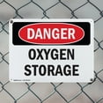 thumbnail image 5 of (2 Pack) Oxygen Storage OSHA Danger Sign 24 Inch X 18 Inch Indoor / Outdoor Rust-Free Aluminum Metal Signs for Workplace, Workshop, and Construction Site, Made in the USA, 5 of 8