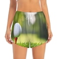 thumbnail image 2 of Uemuo golf ball perched on a tee Pattern Women's Athletic Shorts High Waisted Running Shorts with Liner Pockets Gym Elastic Workout Shorts-XX-Large, 2 of 7