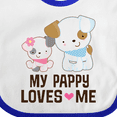 thumbnail image 4 of Inktastic My Pappy Loves Me Granddaughter Girls Baby Bib, 4 of 4