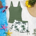 thumbnail image 5 of YOUYEDIAN Girls Tankini Swimsuit 2 Piece Bathing Suits for Girls Square Collar Swim Tank Top and Drawstring Bottoms (Dark Green, 11-12 Years), 5 of 6