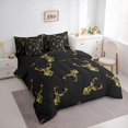 thumbnail image 2 of Castle Fairy Camo Deer Queen Bedding 7pcs,Rustic Woodland Wildlife Bedding Comforter Set Queen,Forest Olive,Black Reversible, 2 of 7