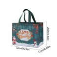 thumbnail image 3 of 13x10x7 Inch Non-Woven Christmas Gift Bags Reusable Present Sacks for Clothes Toys Snacks with Handles Red Green for Holiday Family Office Parties, 3 of 6