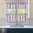 thumbnail image 3 of Kitchen Curtains 24 Inch Short - 3 Panel Set, Vintage Floral Butterfly Bee Botanical Print, Rod Pocket Window Curtain for Farmhouse, Modern Rustic, Spring Summer Decor, Easy Wash, 3 of 6
