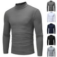 thumbnail image 6 of CENL Winter Warm Men Mock Neck Basic Plain T-shirt Blouse Pullover Long Sleeve Top, 6 of 9
