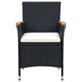 thumbnail image 2 of vidaXL Garden Dining Chairs 4 pcs Poly Rattan Black, 2 of 5