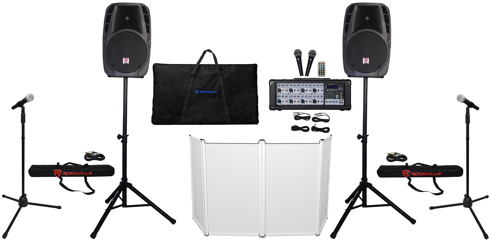 Rockville RPG2X12 Mixer/Amp+12 