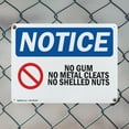 thumbnail image 5 of (2 Pack) No Gum No Metal Cleats No Shelled Nuts OSHA Notice Sign 24 Inch X 18 Inch Indoor / Outdoor Rust-Free Aluminum Metal Signs for Workplace, Workshop, and Construction Site, Made, 5 of 8