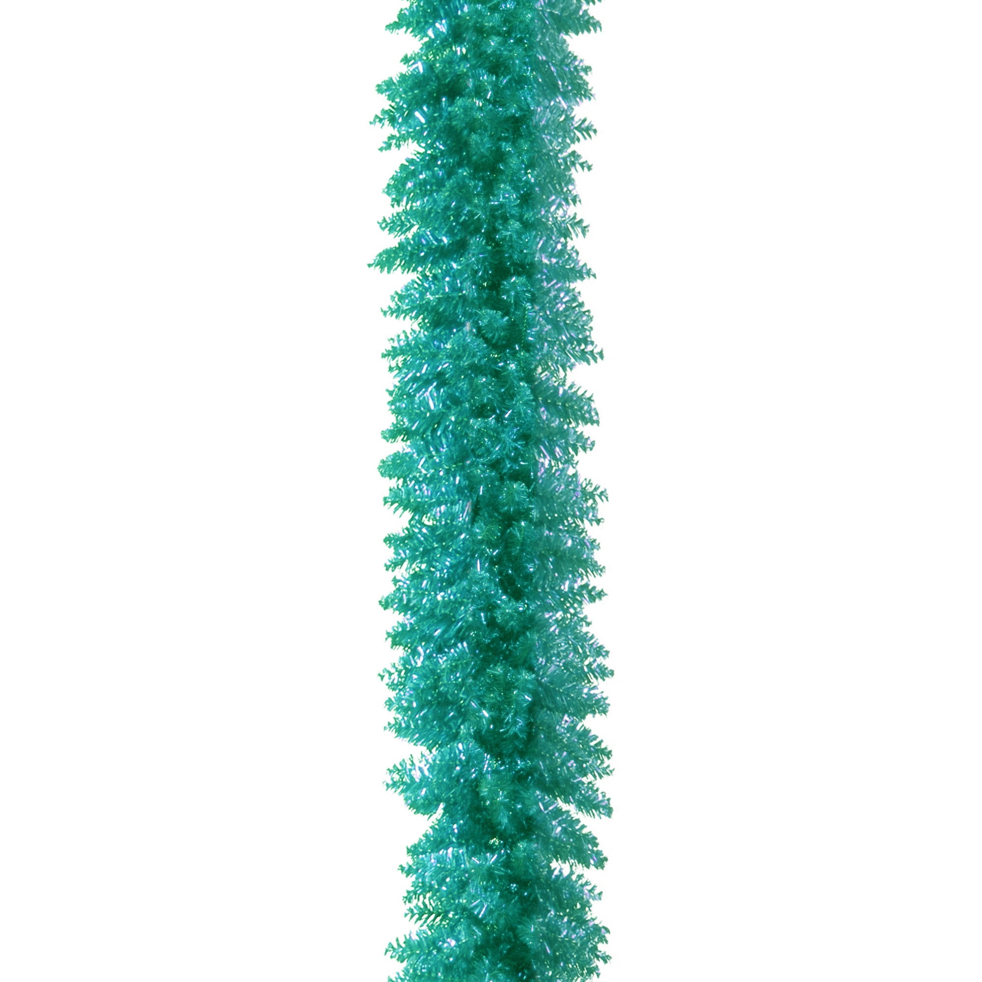 National Tree 6'x10" Turquoise Tinsel Garland