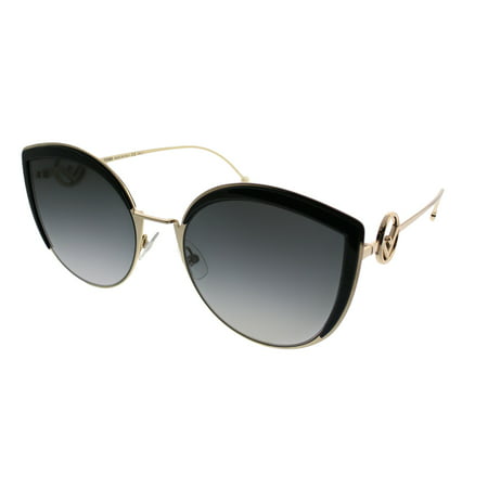 Fendi FF0290/S 0807/9O Black Cat Eye Sunglasses