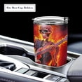 thumbnail image 5 of SKYSONIC Halloween Skeletons Tumbler Stainless Steel Double Wall Vacuum Reusable Insulated Mug with Straw and Built-in Coaste for Cold and Hot Beverages, 12oz, 5 of 7