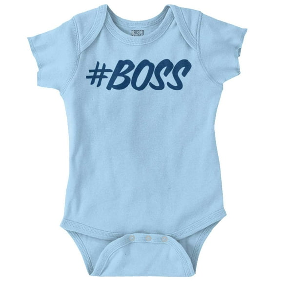 Hashtag Boss Cute Bossy Babies Romper Boys or Girls Infant Baby Brisco Brands 12M