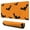 Orange Halloween Bats, variant on Long Mouse Pads for Desk,Orange Halloween Bats Desk Mats on Top Of Desks, Desk Mouse Pad Extra Large with 3mm Non-Slip Base and Stitched Edge for Gaming,Office,Work,Home 47.3x23.6in