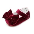 thumbnail image 3 of Cenuakty Baby Girls Princess Shoes, Soft Velvet Bow Non-slip Bottom First Walker Shoes Toddler Shoes, 3 of 3