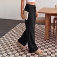 thumbnail image 3 of SUNBS Women's Pants Stretch Knit Wide Leg High Waist Drawstring Lounge Sweatpants with Pockets, 3 of 9