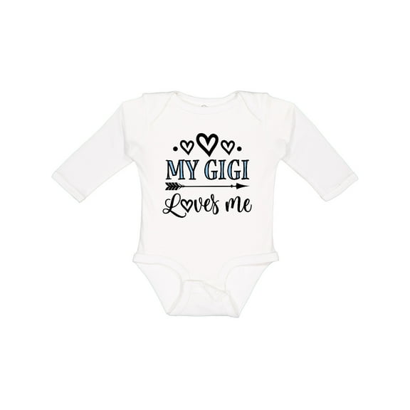 Inktastic My Gigi Loves Me Boys or Girls Long Sleeve Baby Bodysuit