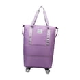 thumbnail image 4 of Bolsa de lona ligera de gran capacidad para zapatos, impermeable, expandible, plegable, para fitness y exteriores. púrpura, 4 of 9