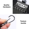 thumbnail image 3 of Llavero con anillo de fijación para llaves con 6 ganchos, hebilla, bolsa para llaves con gancho para llaves del hogar, 3 of 5