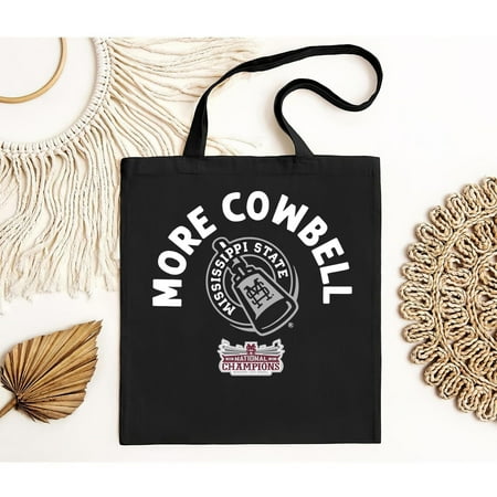 vintage Mississippi State More Cowbell Bag Gift Black Tote Bag-TH16126