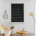 thumbnail image 2 of Cordless Zebra Blinds for Patios and Windows - Midnight Black : 14" X 84" Height (can roll down to 84" Lenght and and stop at your desired height), 2 of 6