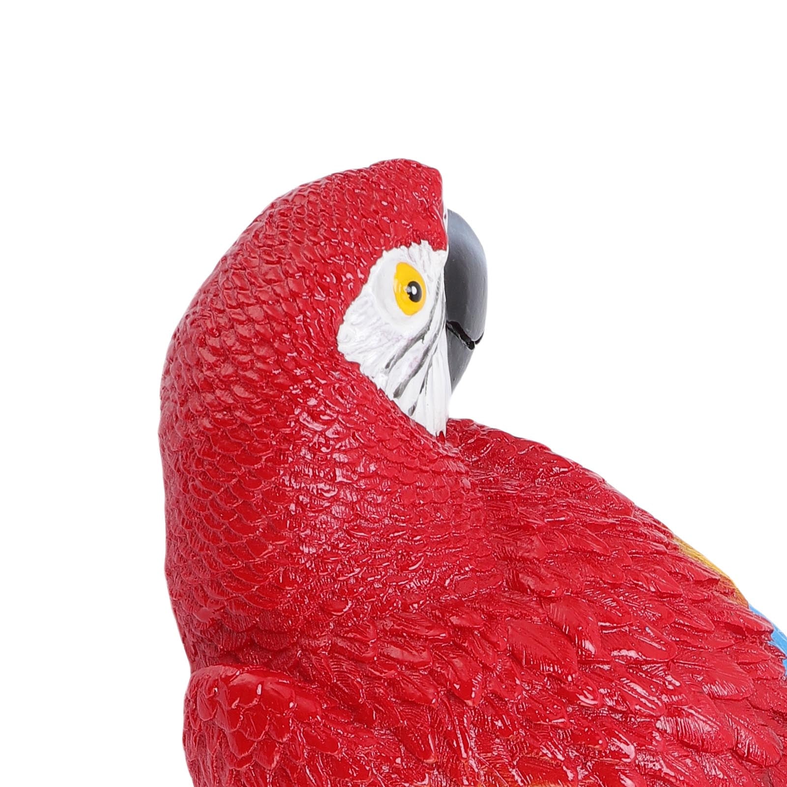 NFTIGB Realistic Hanging Parrot Wall Decoration Flat Back High Strength Resin Statue Figurine for Outdoor Lawn Garden Patio Decor, Left Side Red, 13.78 inches / 35.0 cm