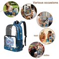 thumbnail image 5 of SEANATIVE Kids See Through Backpack Clear Transparent Bag School Bookbag Stylish Daypack PVC Rucksacks for Elementary Middle High School Student, American Flag Butterfly 1776-2026 250 Years, 5 of 7