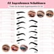thumbnail image 5 of Seitruly 12 piezas de plantillas para cejas femeninas, plantilla DIY para cejas, herramienta de maquillaje, suministro de belleza, principiante, Difuminador de ojos, 5 of 6