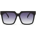 thumbnail image 1 of FEISEDY Womens Oversize Square Boyfriend Style Horned Rim Thick Plastic Sunglasses B2585, 1 of 5