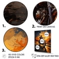 thumbnail image 3 of Designart "Adventure On The Yellow Dirt Bike I" Motorcycle Wall Art Living Room, 3 of 7