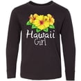 thumbnail image 3 of Inktastic Hawaii Girl Hibiscus Flowers Long Sleeve Youth T-Shirt, 3 of 5