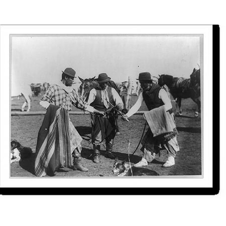 Historic Print, Members of gaucho tribe, Argentina, 18" x 24"