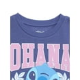 thumbnail image 4 of Disney Stitch Girls Oversized Graphic Crewneck Sweatshirt, Sizes 4-12, 4 of 7
