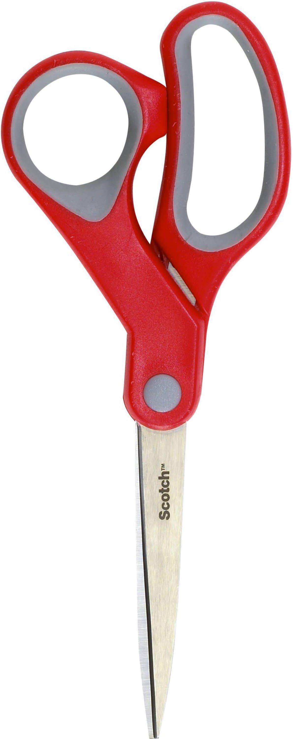 School Smart Value Light-Weight Scissors, 7 Inches, Straight Handle, Red