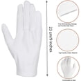 thumbnail image 3 of 24 pares de guantes blancos de algodón puro, joyería de inspección, guantes de trabajo diario para la salud, 3 of 4