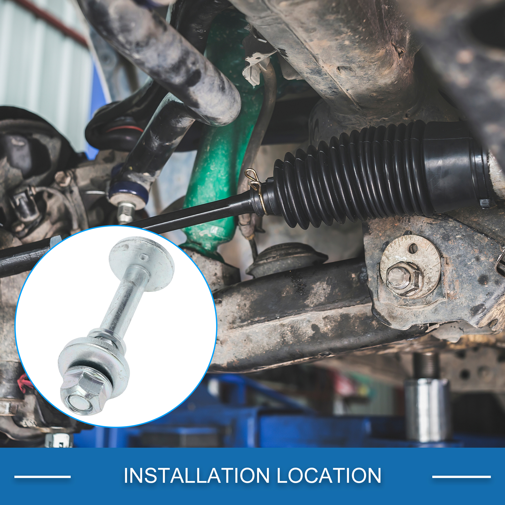 Unique Bargains Camber Alignment Bolt Kit For Hyundai Santa Fe 00-06 Metal Silver Tone