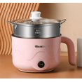 thumbnail image 1 of Rose Mini olla arrocera eléctrica multifunción, bandeja calefactora antiadherente, olla para cocinar, vaporizador de doble capa, 1 of 5