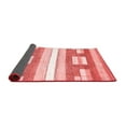 thumbnail image 2 of Ahgly Company Indoor Round Abstract Red Modern Area Rugs, 5' Round, 2 of 4