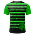 thumbnail image 5 of TSADFHJI Ensemble de Pyjama pour Hommes Rouge Hiver Imprimé Jour de la Saint-Patrick Col Rond Manches Courtes Short TG Vert, 5 of 5