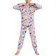 thumbnail image 4 of Conjuntos de blusa y camisa de manga larga con cuello redondo para niños y niñas de 5 a 14 años con estampado y bolsillo. Conjunto de top y pantalón de manga larga., 4 of 9