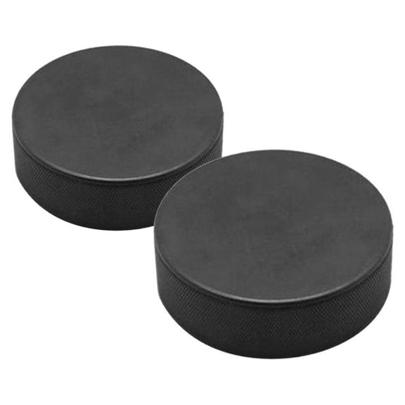 Pawsdot 2Pcs Ice Hockey Training Puck Black for Home Use Lightweight Low Friction Sliding