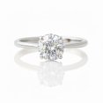thumbnail image 2 of Jewelerix 14K Yellow Gold Vermeil Promise Day Ring Dainty Round Shape Wedding Ring for Her Minimalist Moissanite Diamond Engagement Ring, 2 of 6