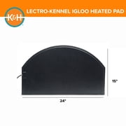 K&H Pet Products Lectro-Kennel Igloo Style Outdoor Heated Pad Black Medium 24 X 15 Inches