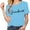 Blue, variant on Women's Short Sleeve T-Shirt Clearance Women Blending Shirts Grandma Shirts for Women Shirt Heart Printed Casual Short Sleeve Tee Top