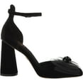 thumbnail image 2 of Sam Edelman Women's Colter Ankle Strap Block Heel Black Velvet 8M, 2 of 5