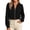 T-Black womens sweatshirt, variant on DIOAZUD Women's Cropped Zip up Sweatshirts Long Sleeve Full Zip Sweatshirt Jacket Collarless V Neck Casual Crop Cardigan Fall Clothes Black S-XXL