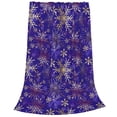thumbnail image 2 of Fotbe blue purple Snowflake Manta de Franela Acolchonada con Estampado, Súper Suave y Esponjosa, Extra Grande para Sofá, Cama, Uso Todo el Año-80"x60", 2 of 7
