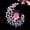 Red, variant on Temperament Crystal Moon Brooch Women Accessories Wild Atmosphere Pin-blue