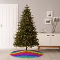 thumbnail image 6 of Haiem Bright Rainbow Pattern Christmas Tree Skirt Merry Christmas Party Christmas Tree Decoration,New Year Decorations-30", 6 of 6