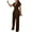Brown, variant on Fengqque Jumpers for Women with Overalls Casual Jumpsuits Plus Size Summer Cold Shoulder Jumpsuit Solid Suspender Jumpsuits Wide Leg Pant